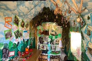 Inside view - Sloth theme of shed - Goostrey's World of Wonder , Cheshire East