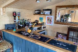 Bar area of shed - The octopus and biscuit, Devon