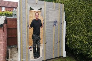 walls going up of shed - The Webb, Cheshire West and Chester