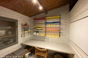 Workshop with Tomado shelving of shed - 1970's Chalet, Lincolnshire