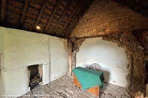 Interior with Fireplace of shed - The Temple of Vaccinia, Gloucestershire