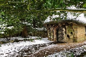 Temple in the Snow of shed - The Temple of Vaccinia, Gloucestershire