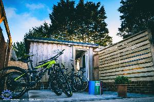driveway front view of shed - Jays Cycles, West Sussex