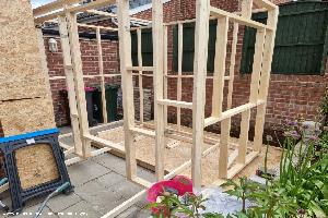 Frame side view of shed - Work Life Balanced, South Yorkshire