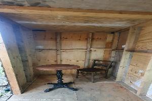 Build start interior (bench seat) of shed - O'Scally's Tavern, Suffolk