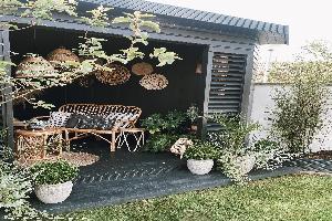 Sitting area of shed - The Haar Hut, Aberdeenshire
