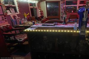 Behind the bar of shed - Brody's bar , Lincolnshire