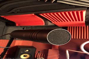 Aston Stealth microphone of shed - Drews Workshop/Studio, Cumbria
