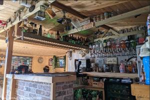 Well stocked bar of shed - The Fire Pit, North Yorkshire