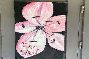 My shed name- own artwork of shed - The She Shed, Hampshire
