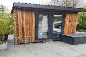 handbuilt for under 1k, cedar cedar clad of shed - The Den 60a - a Mobile Office, Cardiff