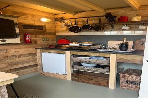 Kitchen area of shed - Drovers Halt, Kent