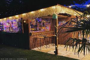 Tiki by night of shed - The Norfolk Tiki Bar, Norfolk