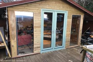 Almost finished the frontal lobotomy!ready to stain. of shed - Palace of peace, Cumbria