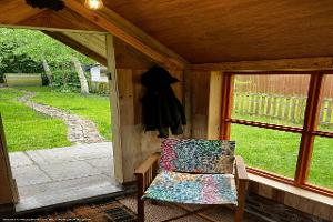 Interior - my favourite seat... looking back into the shed! of shed - Calm Cabin, County Durham