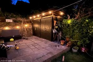 Night time of shed - The Tiny Workshop, Greater London