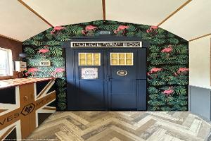 Studio: inside doors Tardis by hand